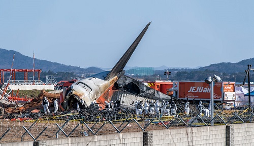 務安国際空港の事故現場